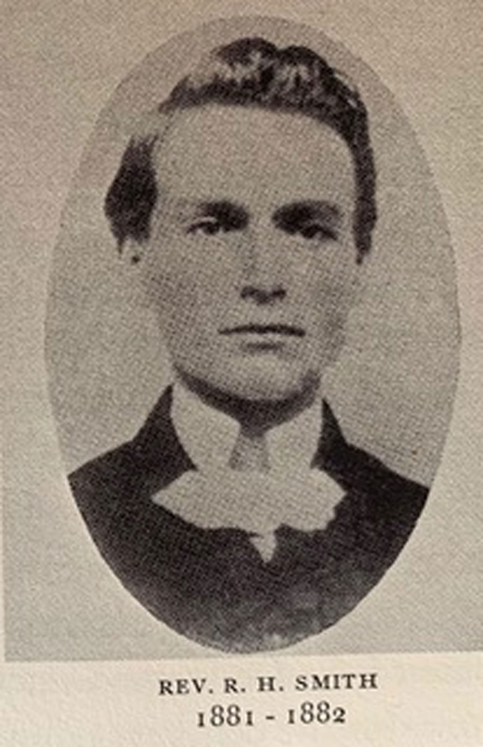 Rev. Robert Hall Smith, circa 1881-82 (photo: Wendy MacLeod)
