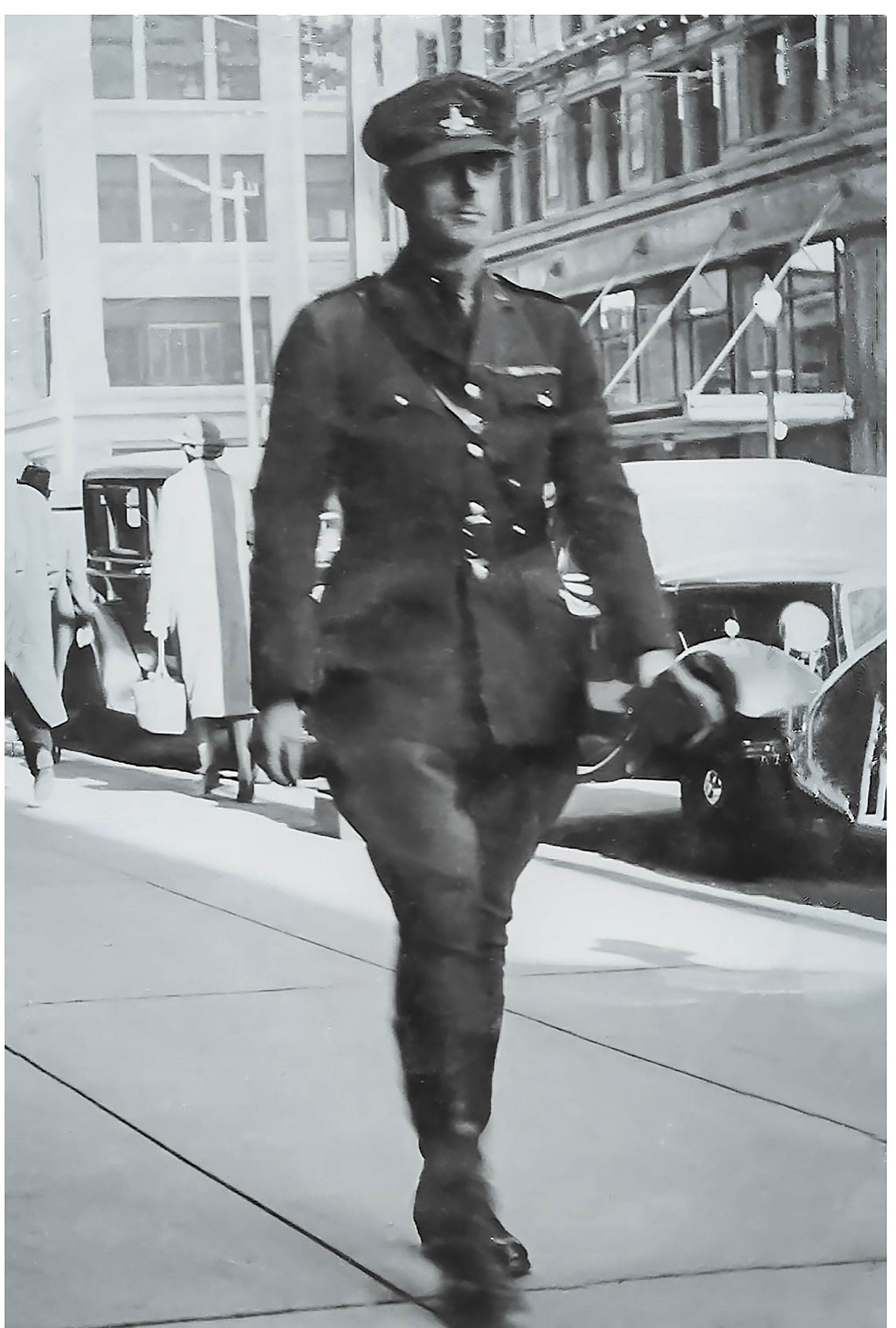 William Percy Aylward in B.C. Provincial Police uniform in Victoria, circa 1926 (photo courtesy of Rick Aylward, used with permission)